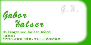gabor walser business card