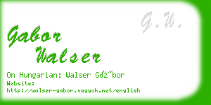 gabor walser business card